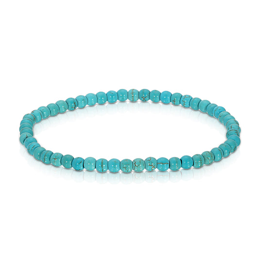 turquoise howlite mini-gemstone stretch bracelet 4mm