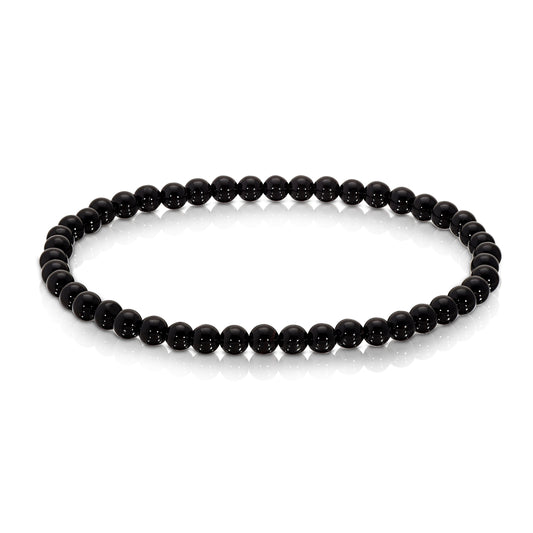 Black Onyx Mini-Gemstone Stretch Bracelet 4mm