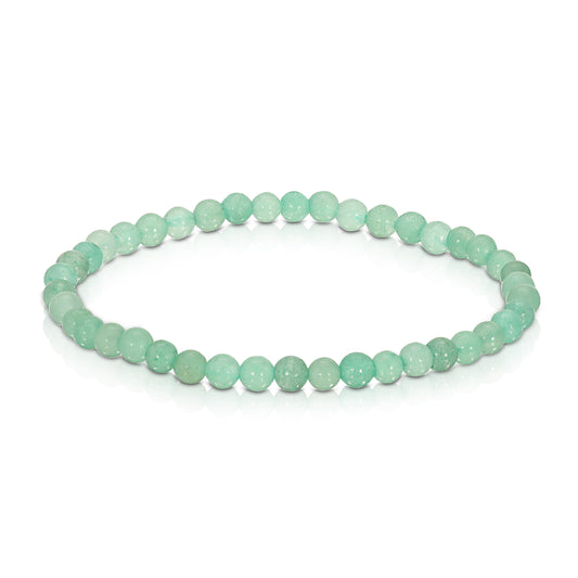 green aventurine mini-gemstone stretch bracelet 4mm