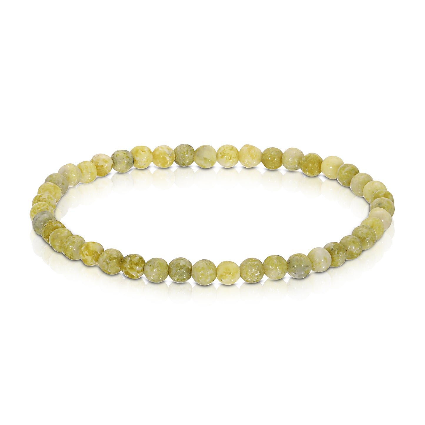 yellow pine mini-gemstone stretch bracelet 4mm
