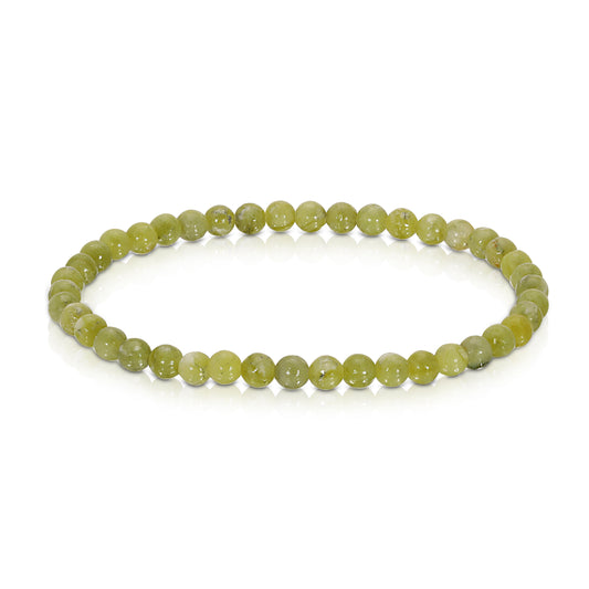 jade mini-gemstone stretch bracelet 4mm