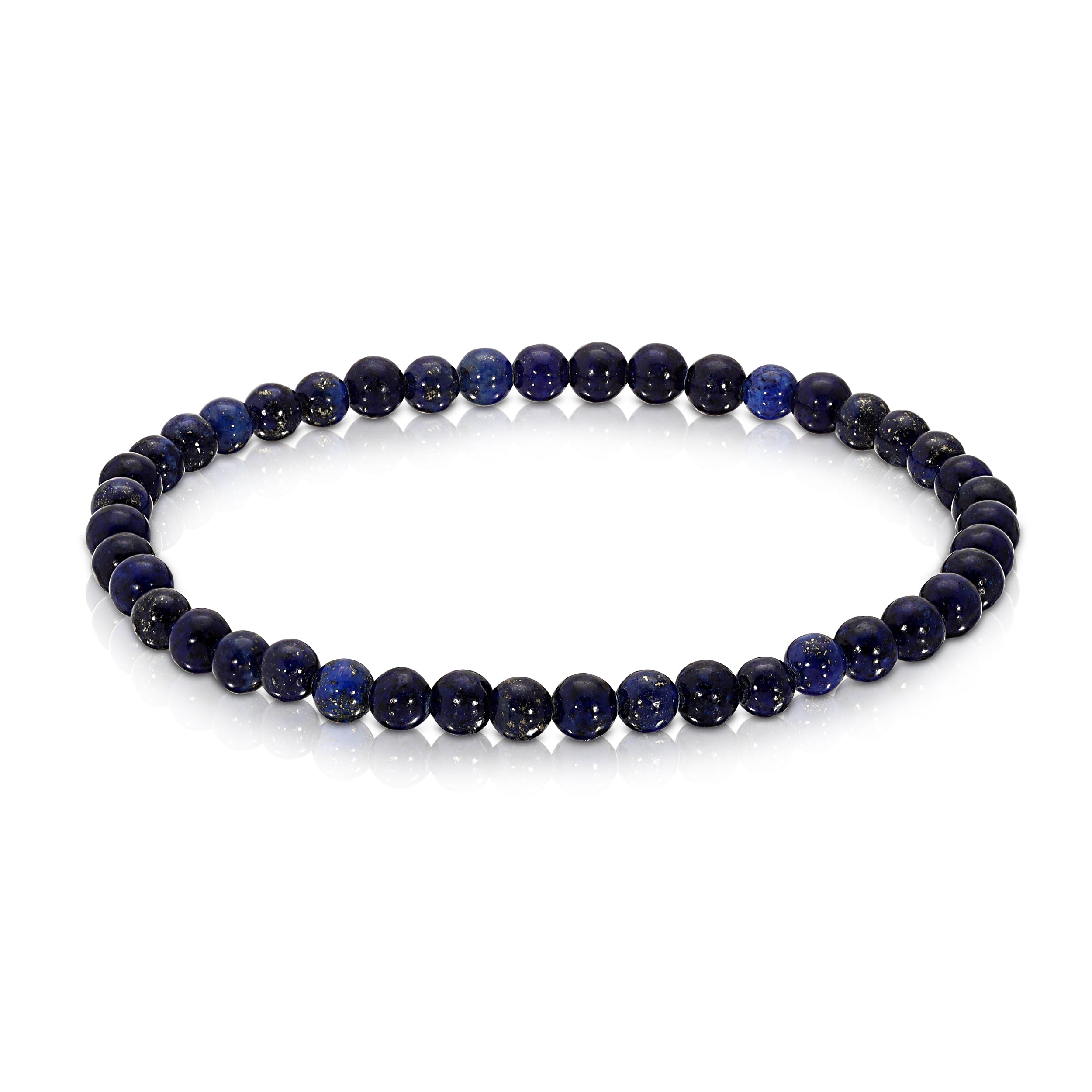 lapis mini-gemstone stretch bracelet 4mm – My Fun Colors